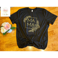 Gold Metallic Mama Tee