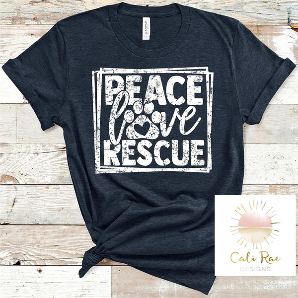 Peace Love Rescue Tee